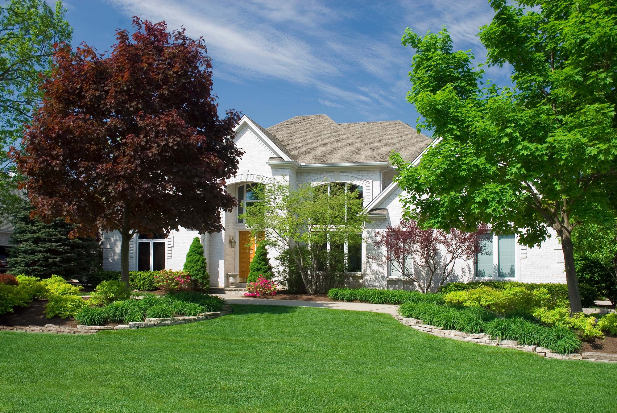 beautifully landscaped home